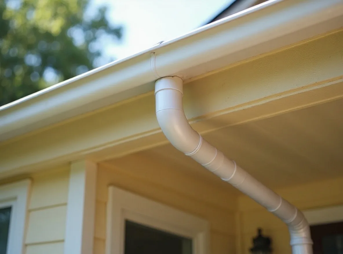 New seamless gutter on a crisp fascia line