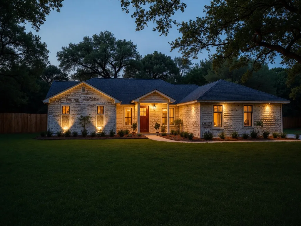 Two-story home with paint peeling on every wall