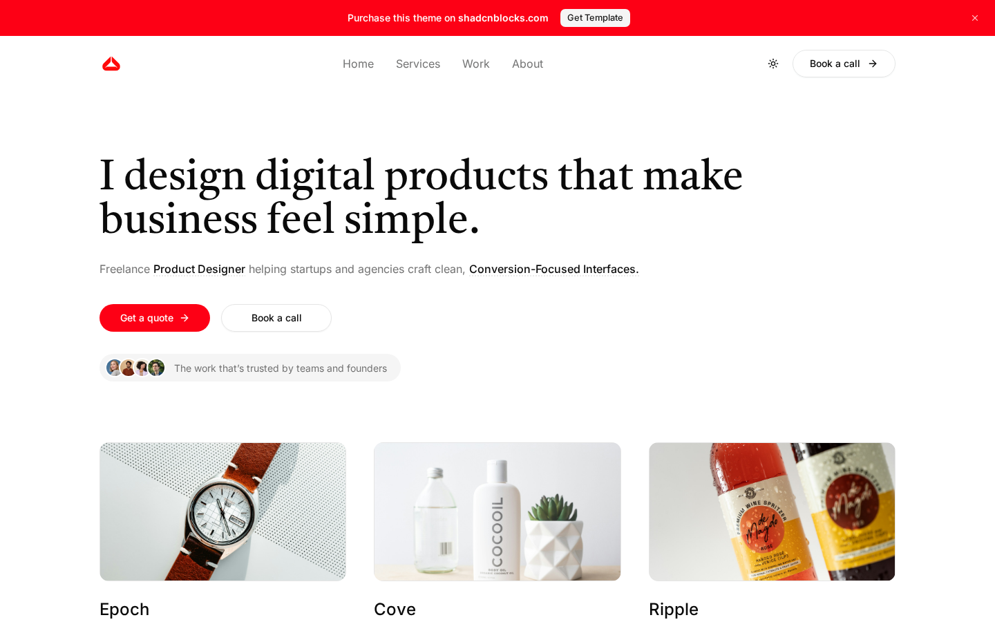 Hatch homepage preview