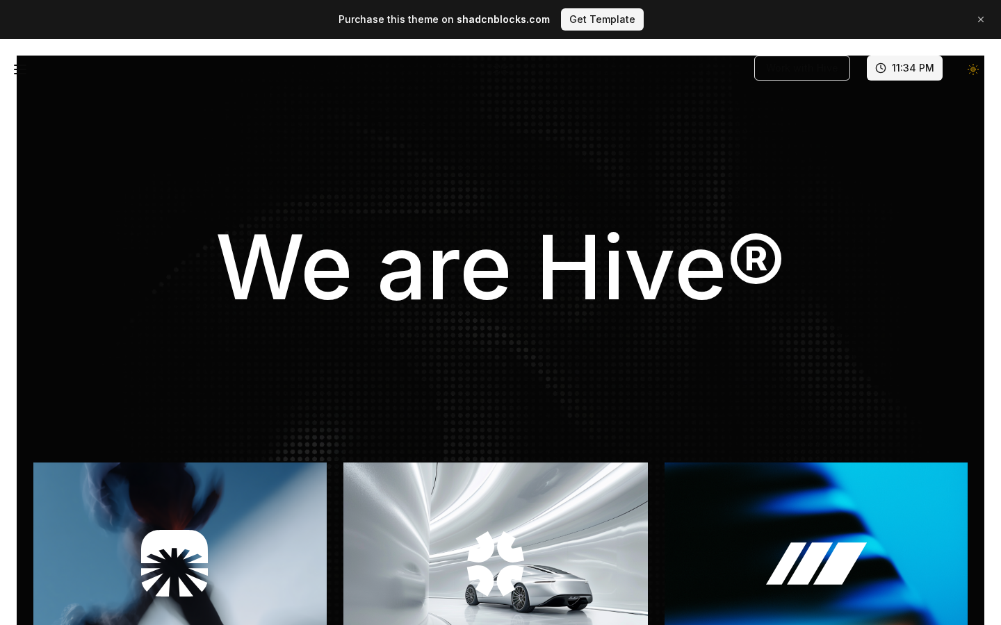 Hive homepage preview