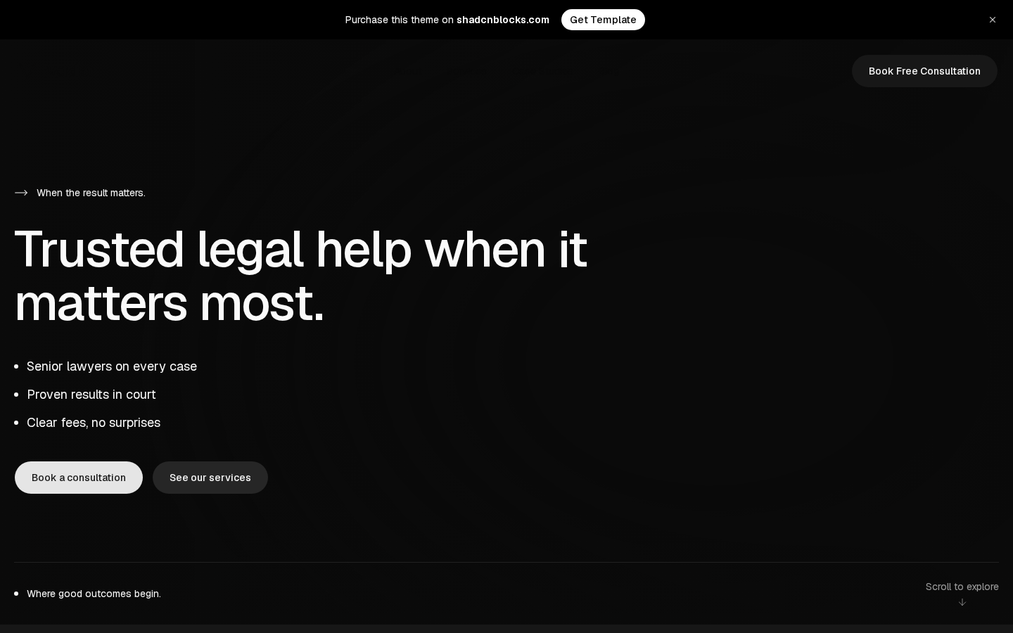 Verdict homepage preview